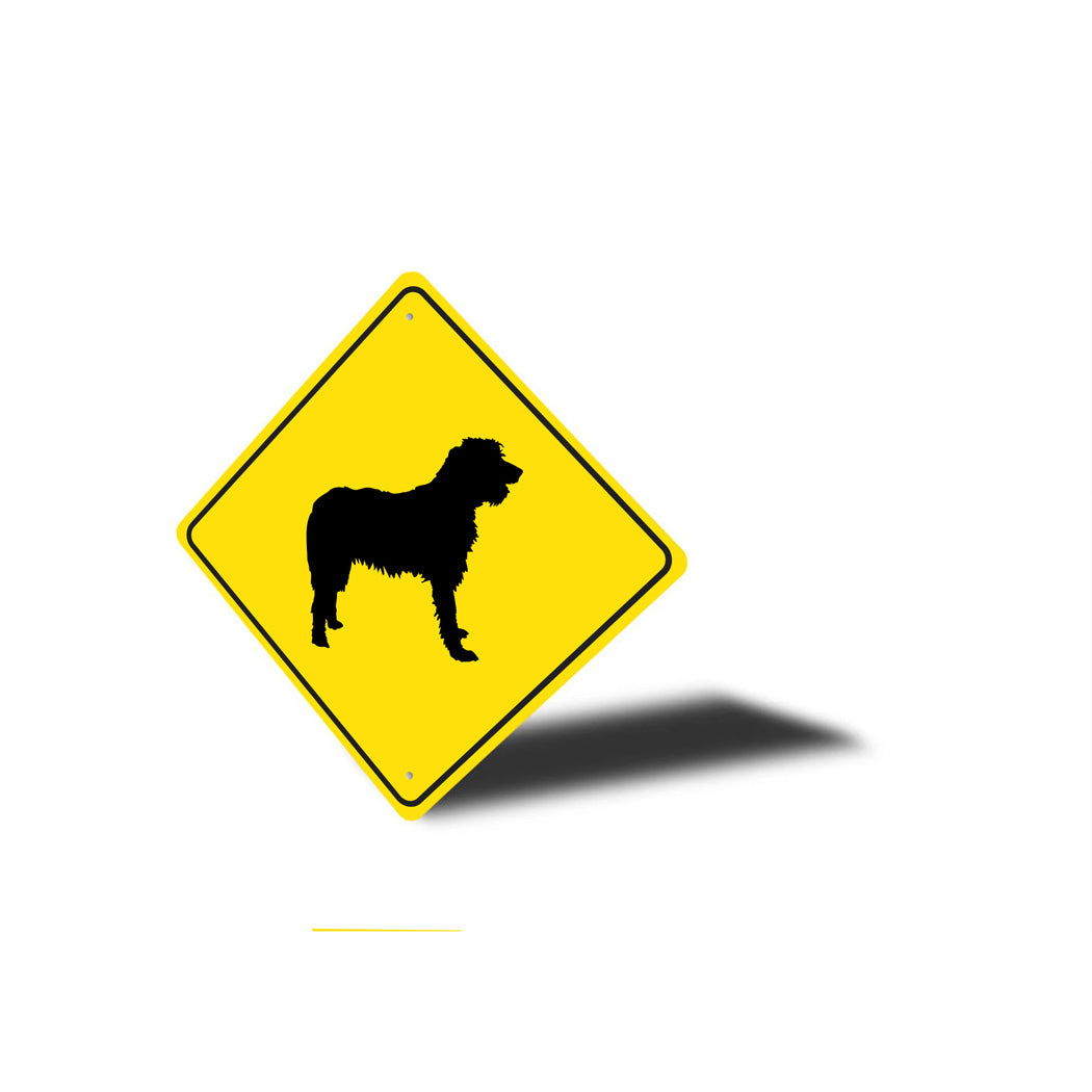 Irish Wolfhound Dog Diamond Sign