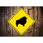 Keeshond Dog Diamond Sign