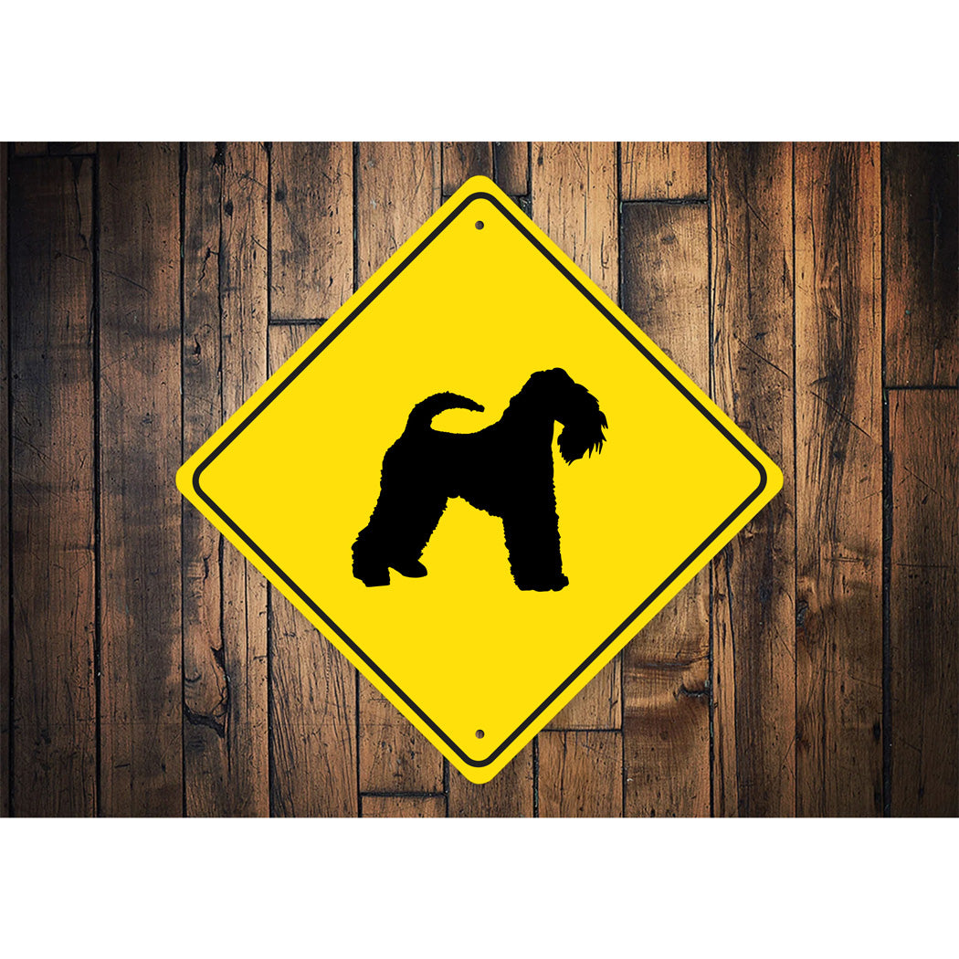 Kerry Blue Terrier Dog Diamond Sign