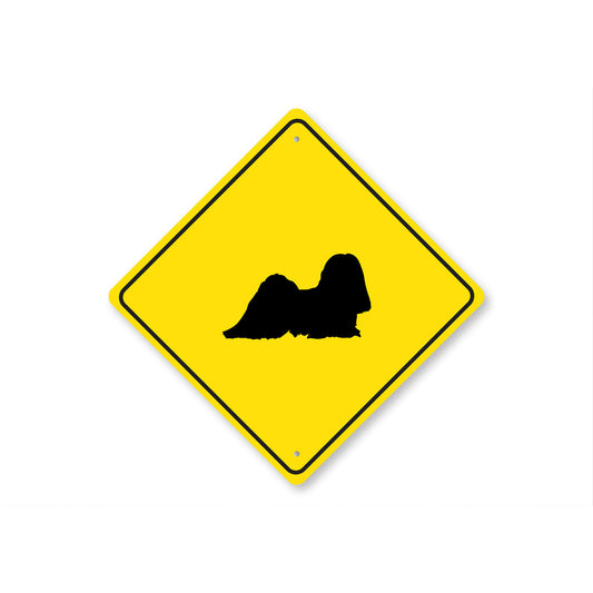 Lhasa Apso Dog Diamond Sign