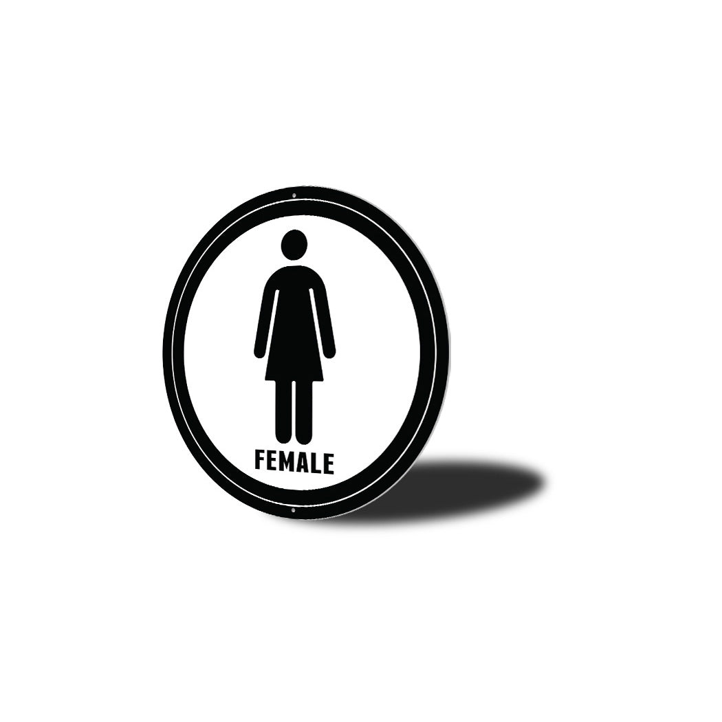 Female Bathroom Circle Sign