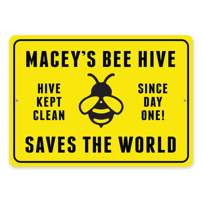 Custom Bee Hive Name Sign