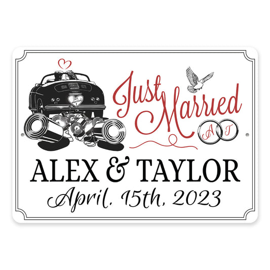 Just Married Date Sign