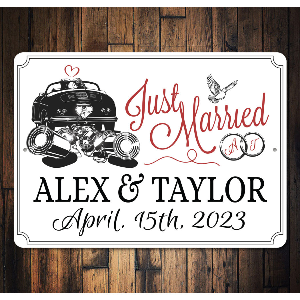 Just Married Date Sign