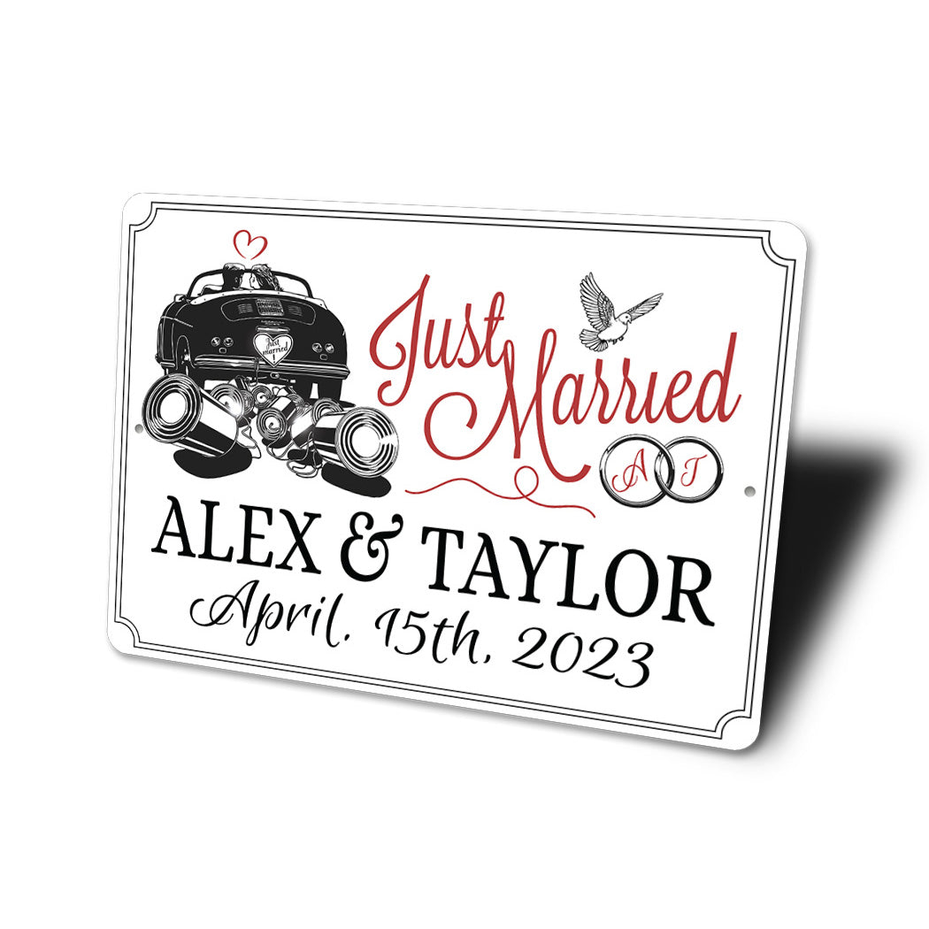 Just Married Date Sign