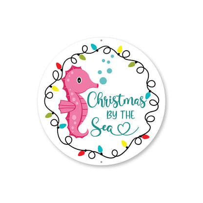 Christmas By The Sea Circle Sign
