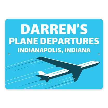 Custom Plane Departures Signs