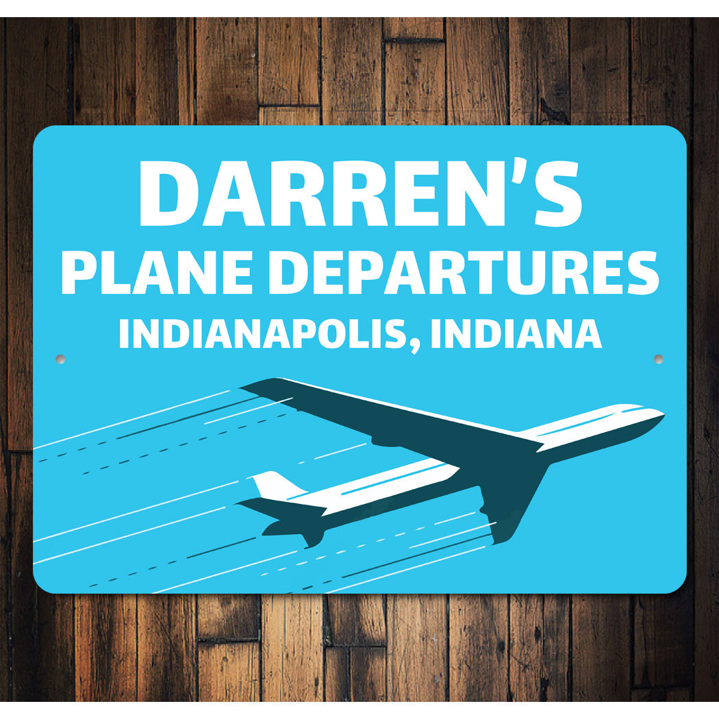 Custom Plane Departures Signs