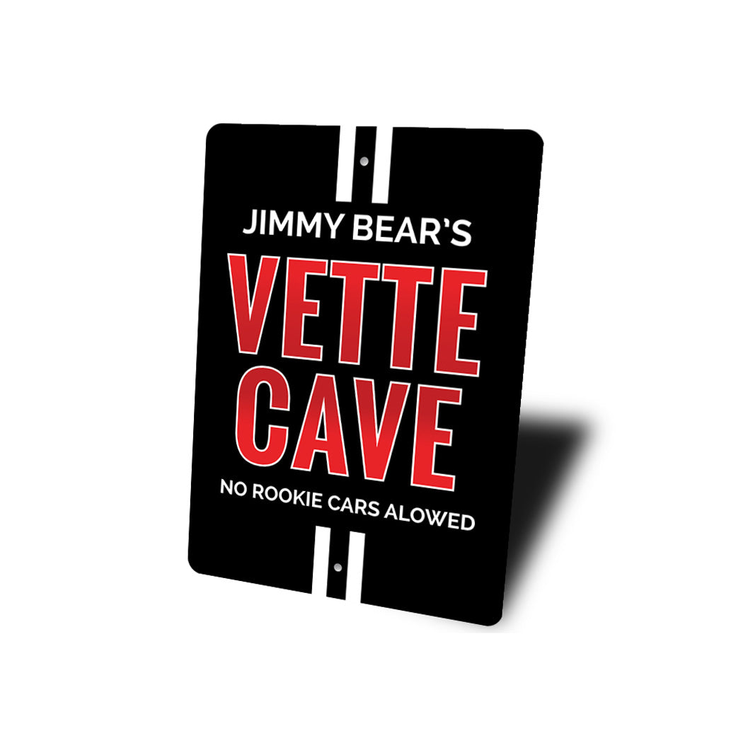 Personalized Vette Cave Chevy Corvette Sign