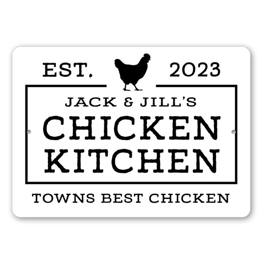 Personalized Towns Best Chicken Kitchen Sign