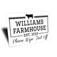 Family Name Farmhouse Please Wipe Feet Off Sign