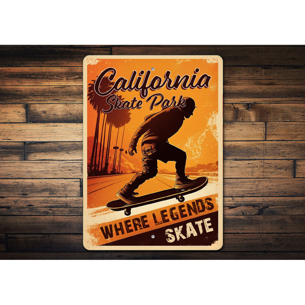 California Skate Park Where Legends Skate Sign