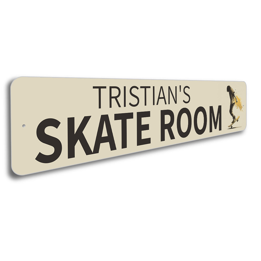 Custom Name Skateboard Skate Room Sign