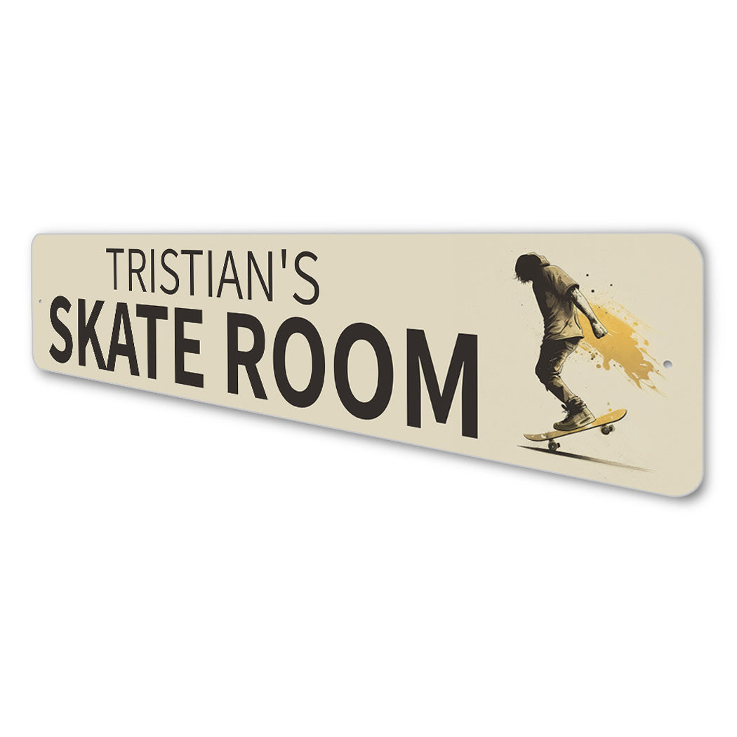 Custom Name Skateboard Skate Room Sign