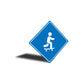 Skateboarder Crossing Diamond Sign