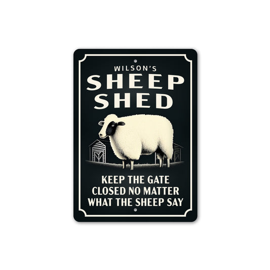 Personalized Family Name Sheep Shed Farm Sign