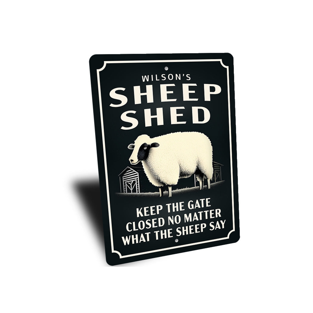 Personalized Family Name Sheep Shed Farm Sign