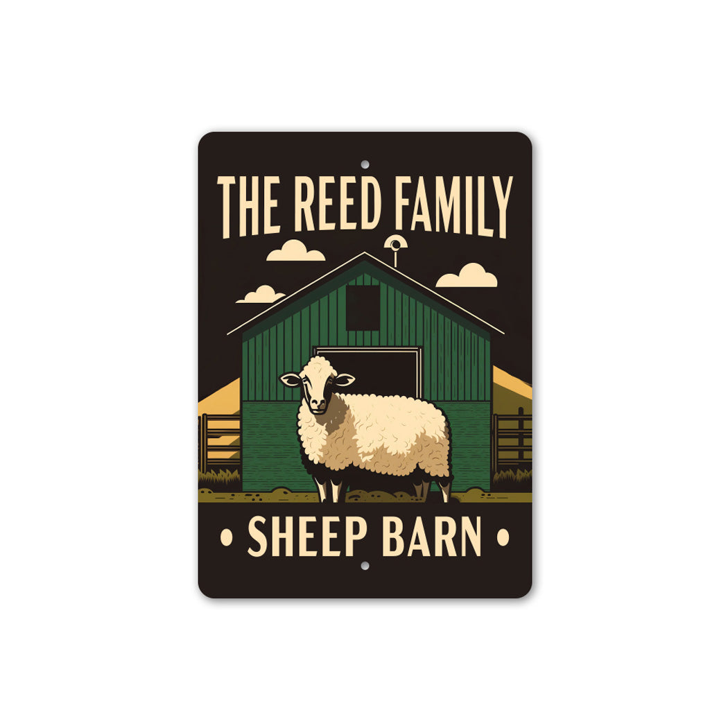 Personalized Family Name Sheep Barn Sign