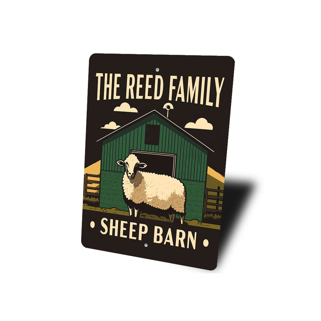 Personalized Family Name Sheep Barn Sign