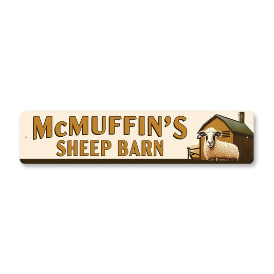 Custom Family Name Sheep Barn Sign