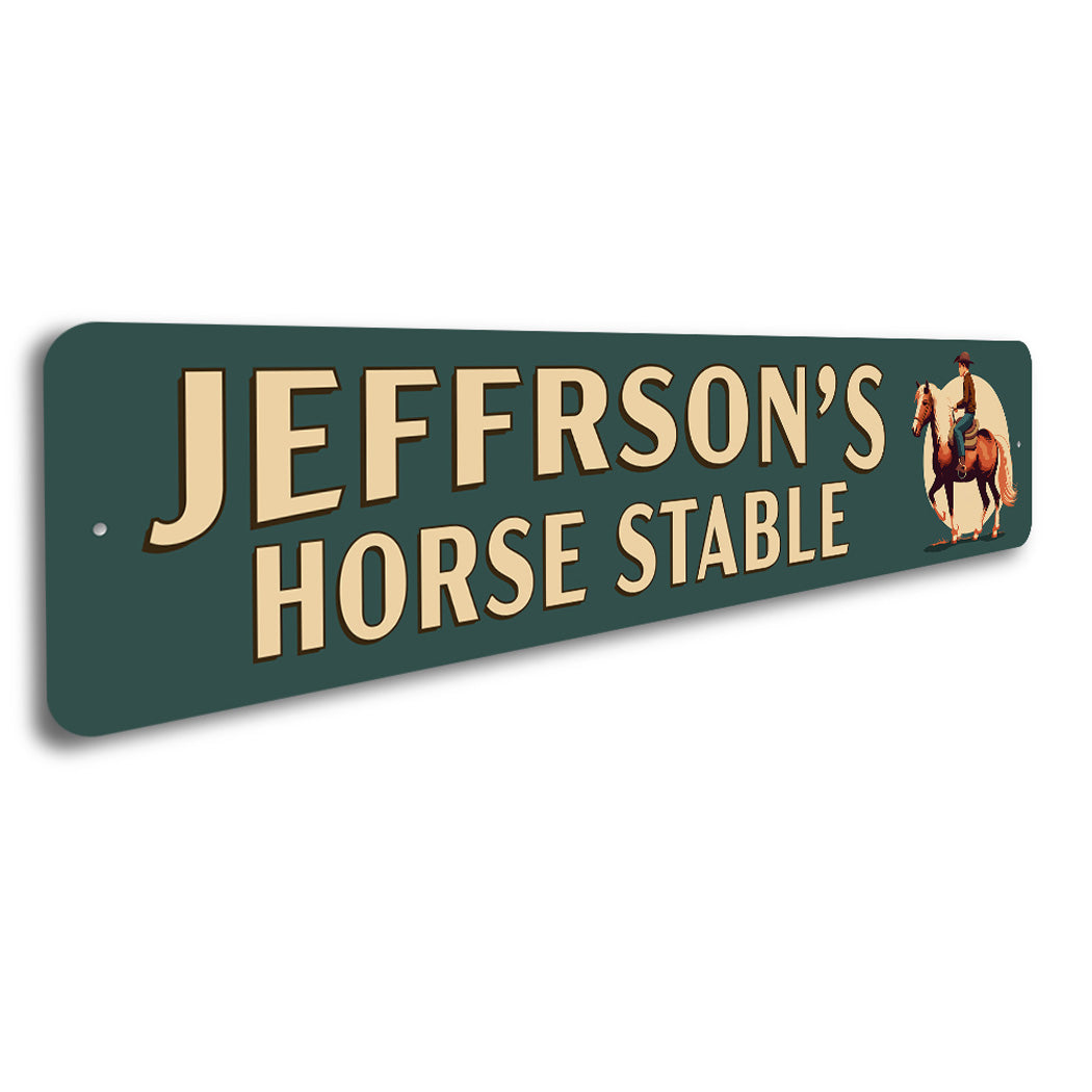 Personalized Family Name Horse Stable Sign