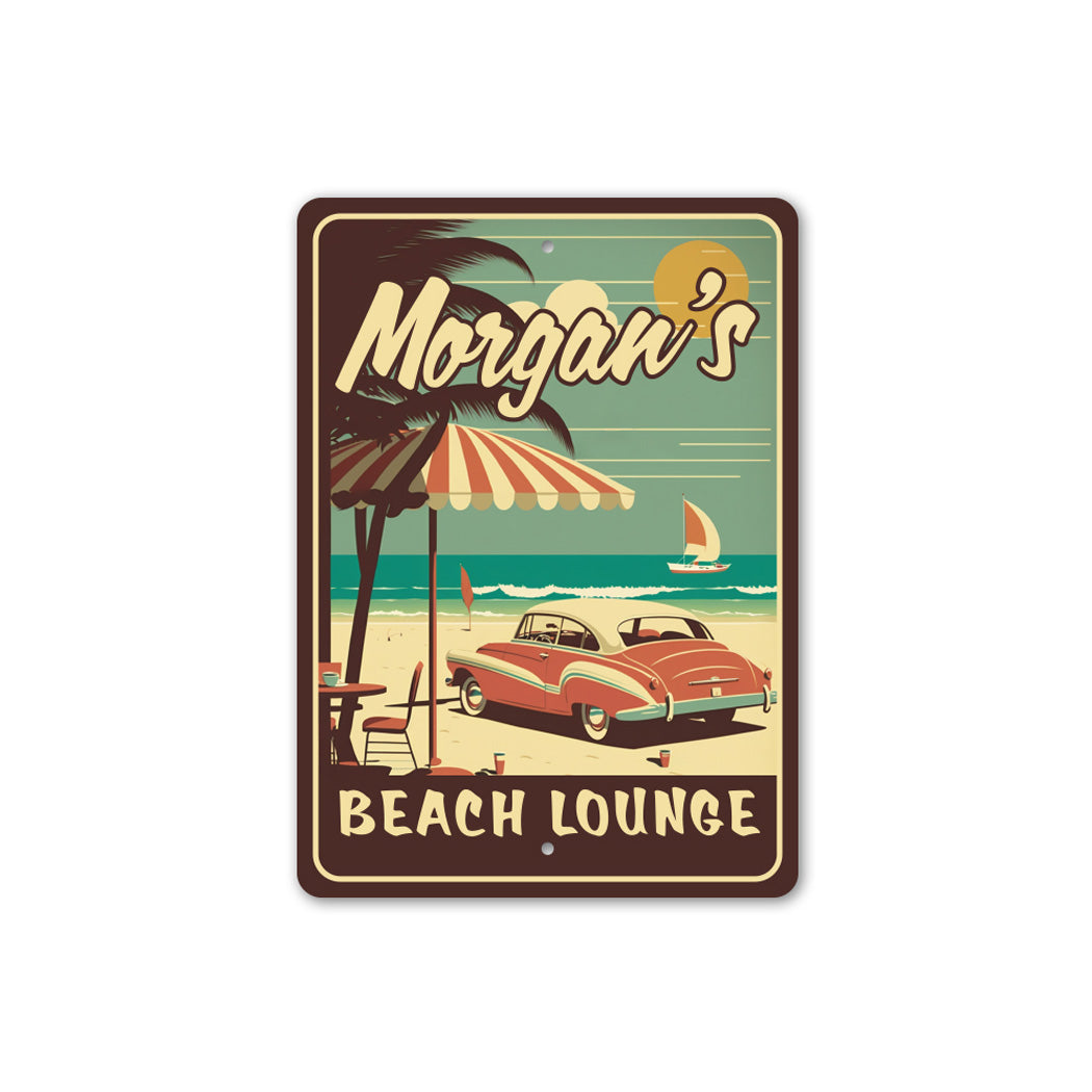 Custom Name Beach Lounge Sign