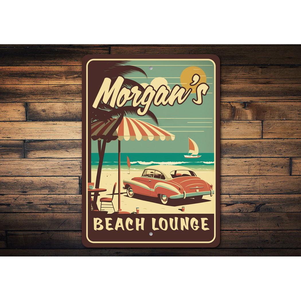 Custom Name Beach Lounge Sign