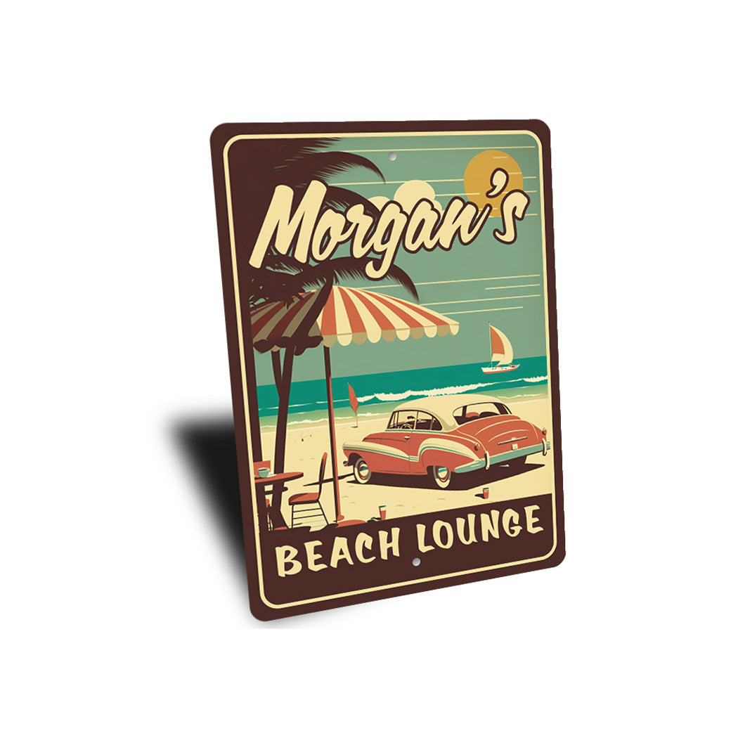 Custom Name Beach Lounge Sign