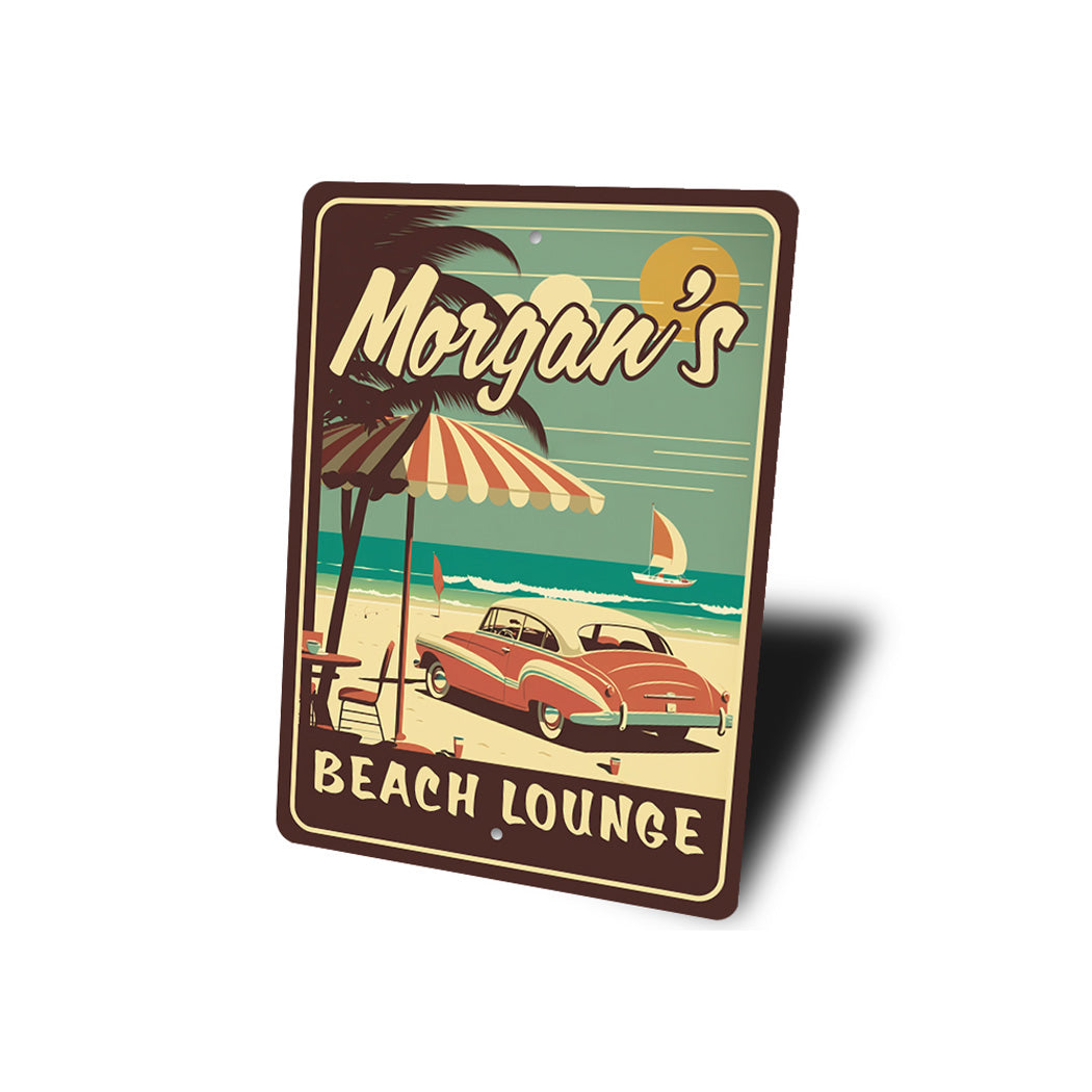 Custom Name Beach Lounge Sign