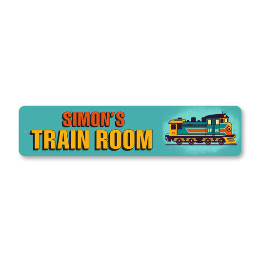 Personalized Name Train Room Metal Sign