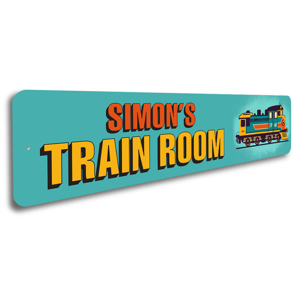 Personalized Name Train Room Metal Sign