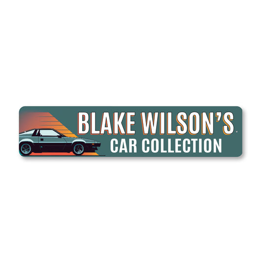 Personalized Retro Car Collection Sign