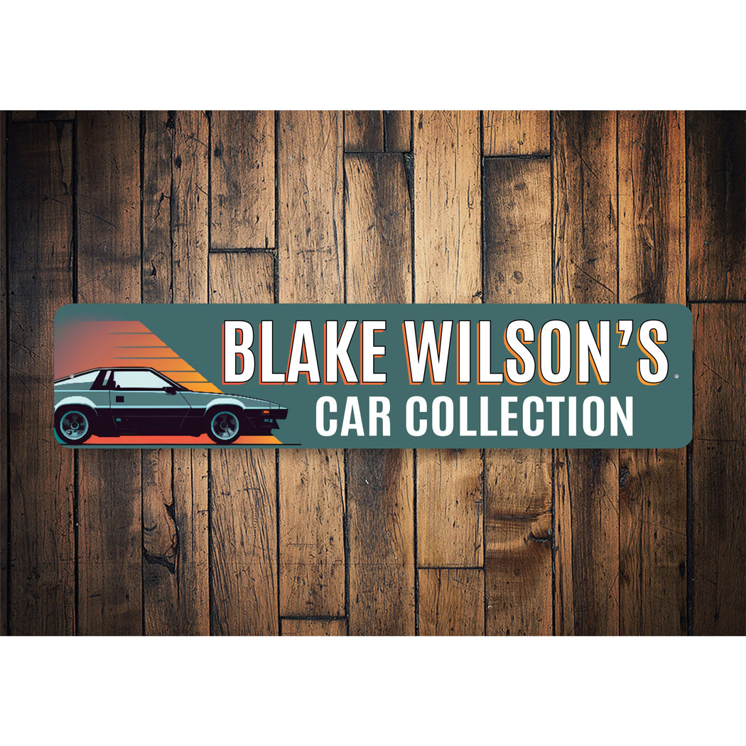 Personalized Retro Car Collection Sign