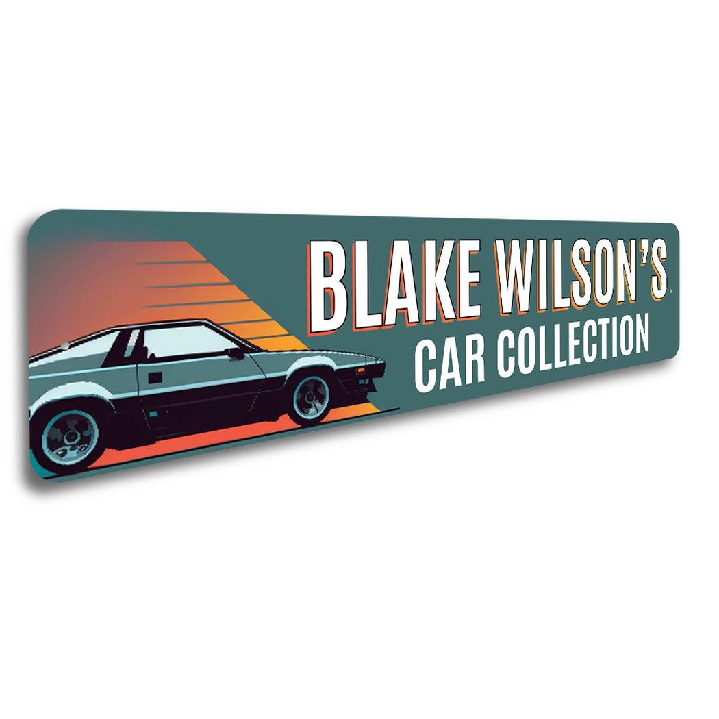 Personalized Retro Car Collection Sign