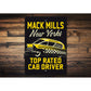 Personalized Vintage New York Top Rated Cab Driver Sign