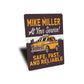 Custom Name Taxi Driver At Your Service Sign
