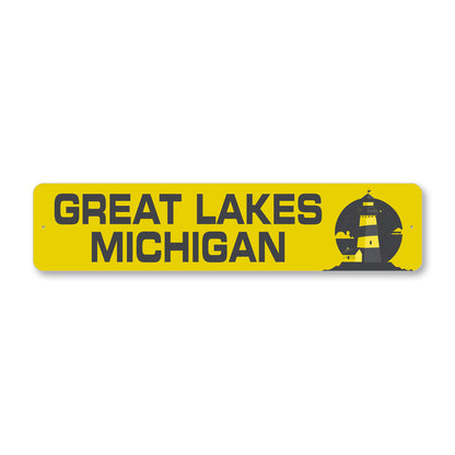 Great Lakes Michigan Custom Lake Name Sign