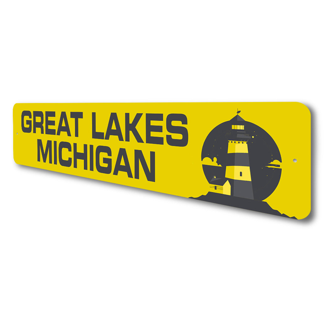 Great Lakes Michigan Custom Lake Name Sign