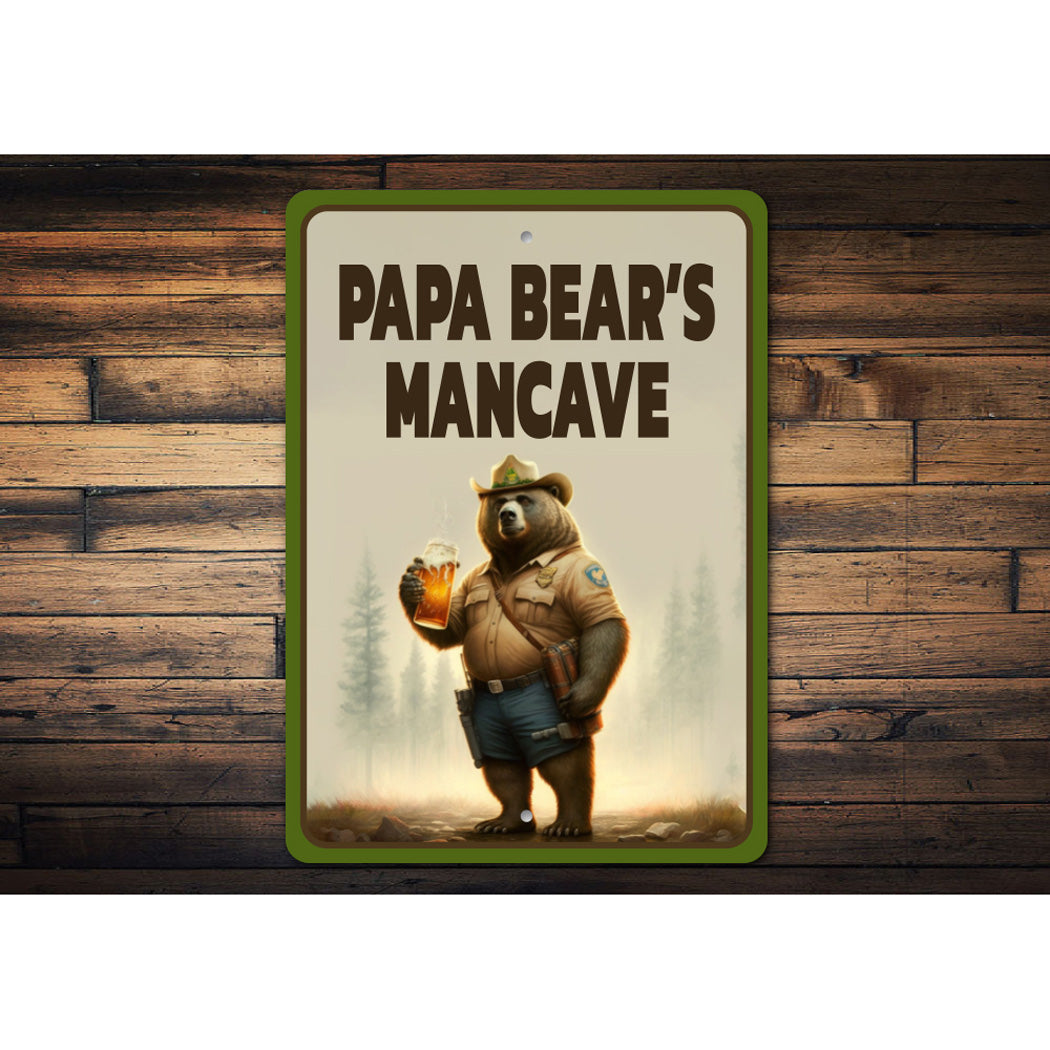 Papa Bears Mancave Sign