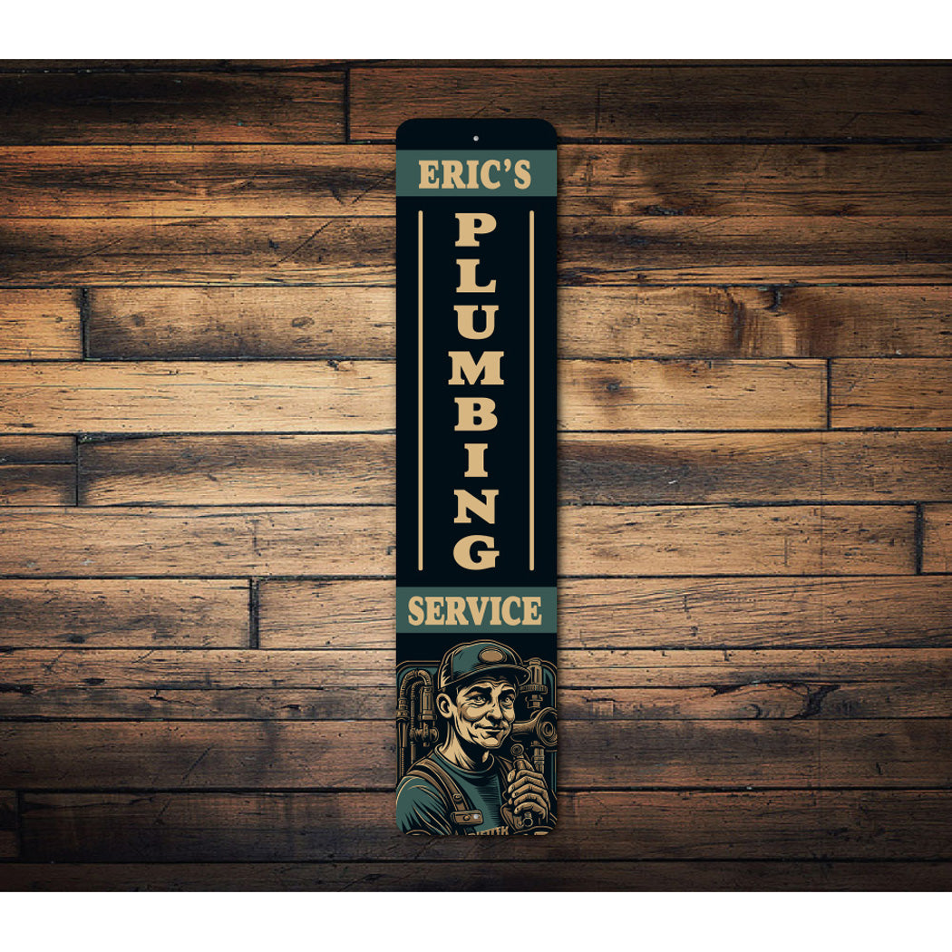 Custom Name Plumber Service Sign