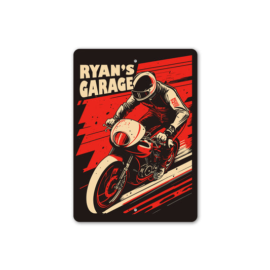 Custom Name Motorcycle Bike Garage Sign