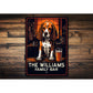 Personalized Family Bar Beagle Home Bar Sign