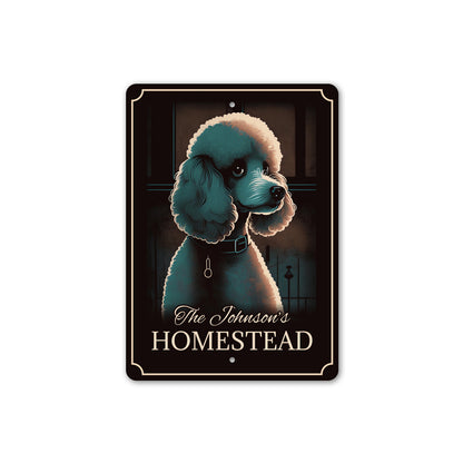 Custom Family Homestead Poodle Dog Sign