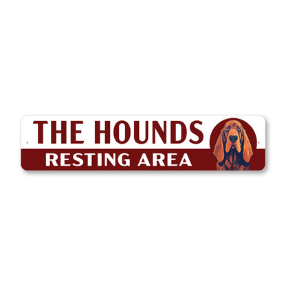 The Hounds Resting Area Bloodhounds Sign