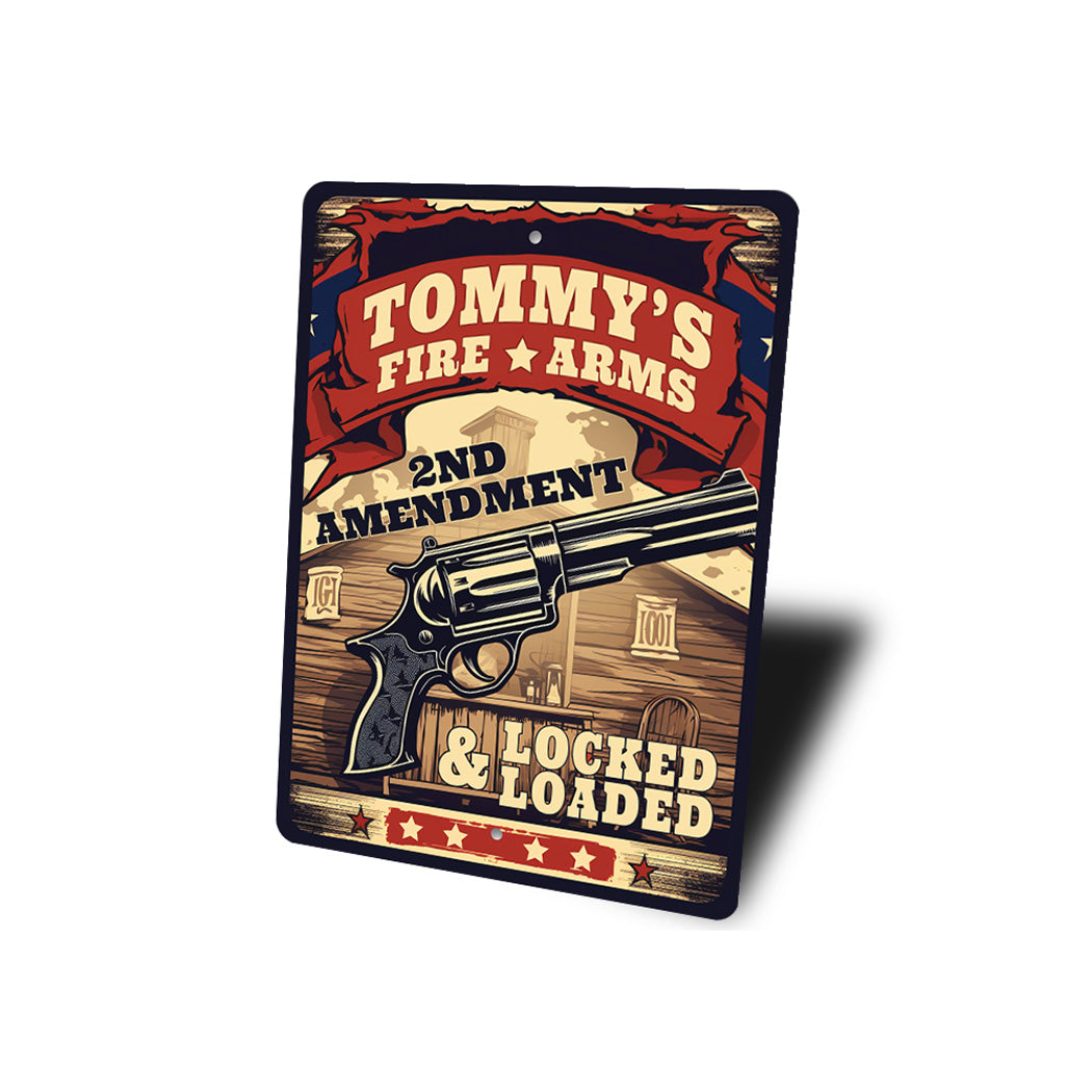 Custom Firearms Locked And Loaded 2nd Amendment Sign