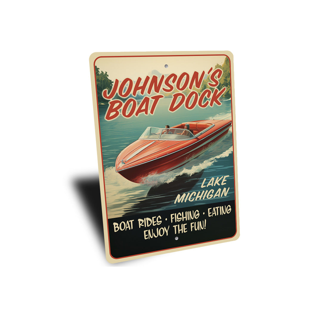 Custom Family Boat Dock Rides Enjoy The Fun Sign