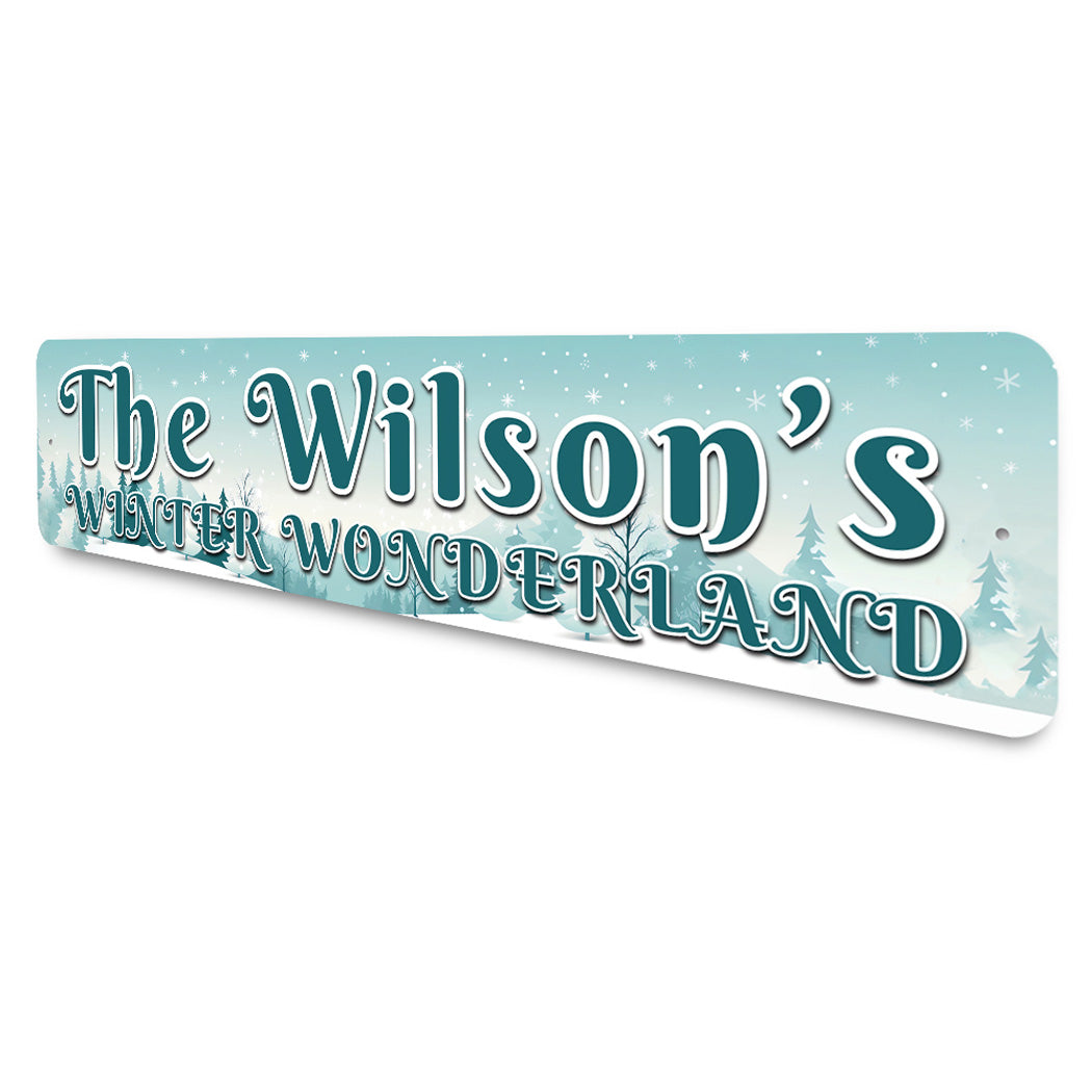 Personalized Family Winter Wonderland Sign