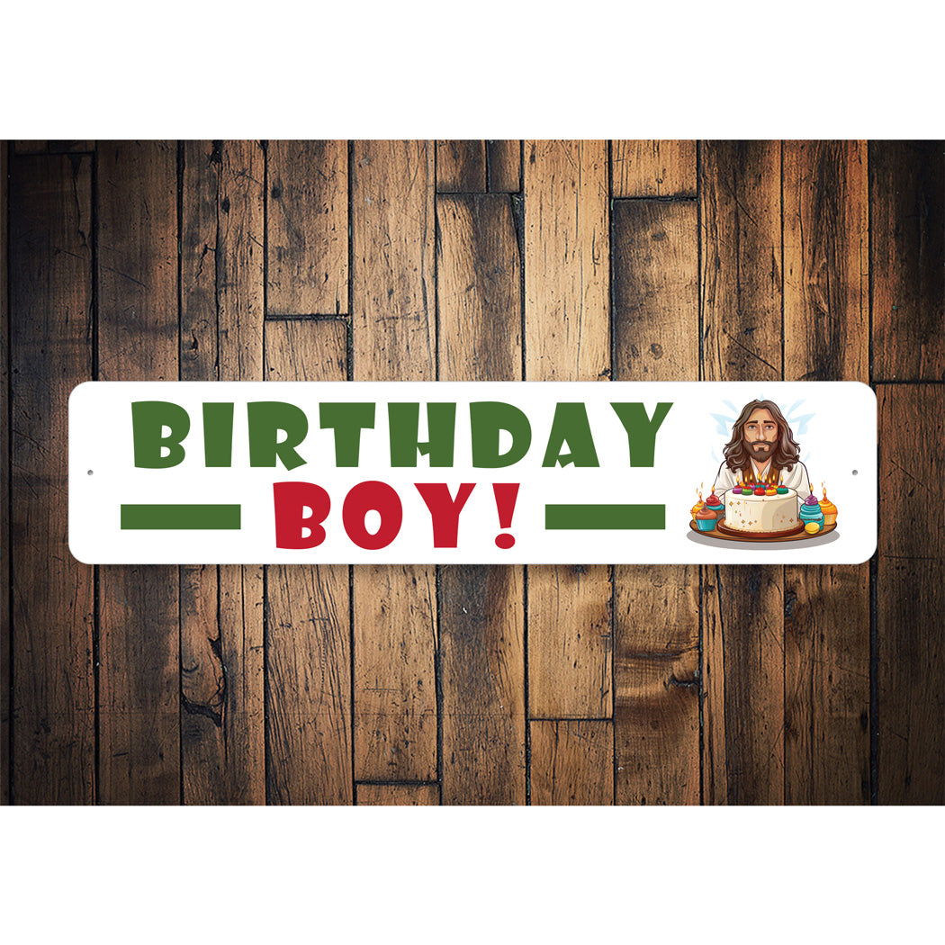 Jesus Birthday Boy Sign