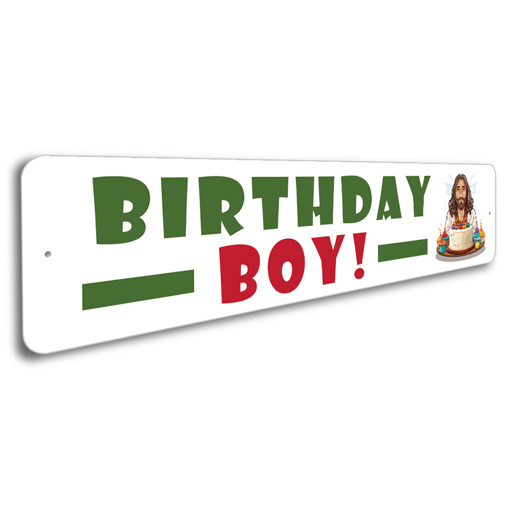 Jesus Birthday Boy Sign