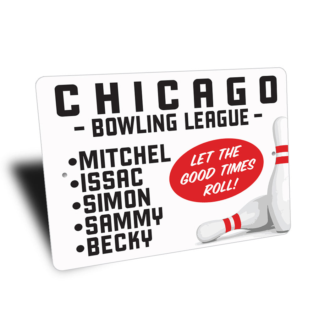 Custom Bowling League Team Sign